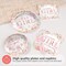 96 Pcs Rose Gold Baby Shower Tableware Set 350 GSM Pink Girl Baby Shower Plates and Napkins Floral Baby Girl for Girl Baby Shower Gender Reveal Party Supplies Serves 24